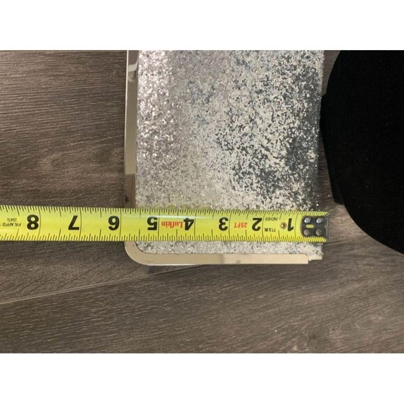 🌸3/$15🌸Silver Rectangle Wallet Purse with Bow Clasp and Silver Chain - Picture 4 of 7